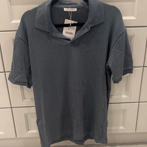 Zara Slate Polo Shirt M